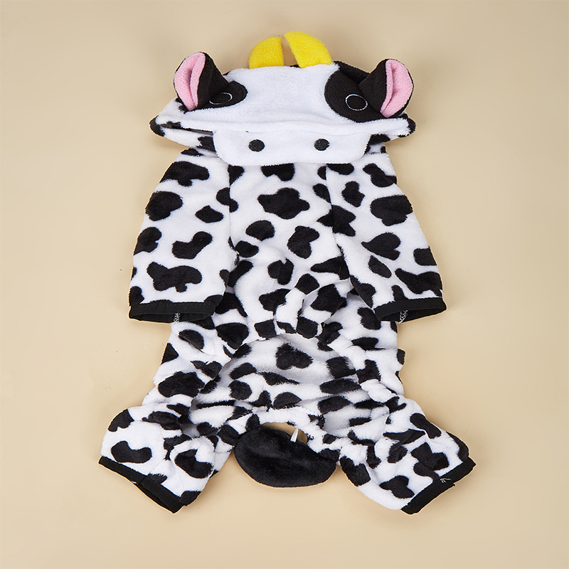 Adorable Pet Embroidery Cow Outfit for Transformative Play