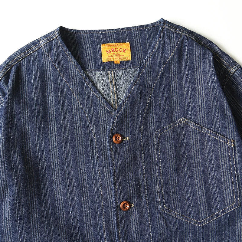 Men Vintage Denim Stripe Loose Casual Streetwear Fashion Baseball Jacket Cityboy Jeans Cargo Coat Mens Jackets Outerwear 250611