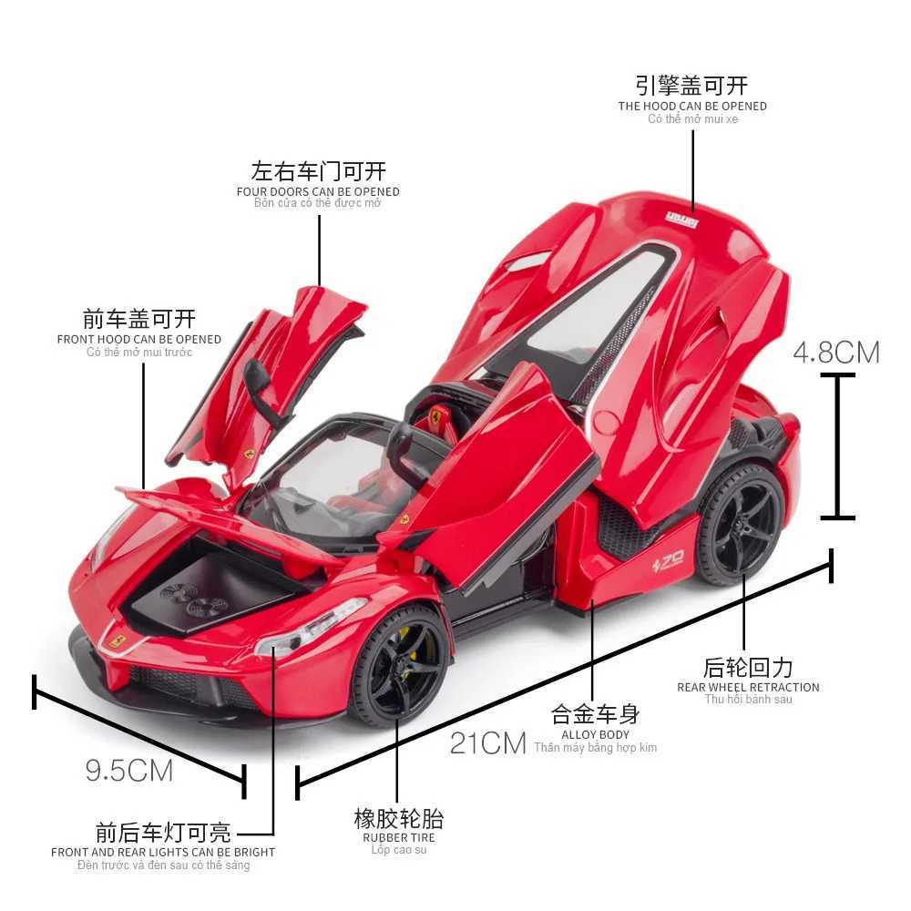 1 22 Ferrari Laferrari convertible Alloy Racing Car Model Diecast Metal Toy Vehicles Car Model Simulation Kids Toy Gift E187 Z250611