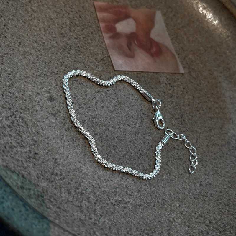 New Silver Color Sparkling Gypsophila Adjustable Bracelet Bangle for Women Fine Fashion Jewelry Wedding Party Gift XJ250707