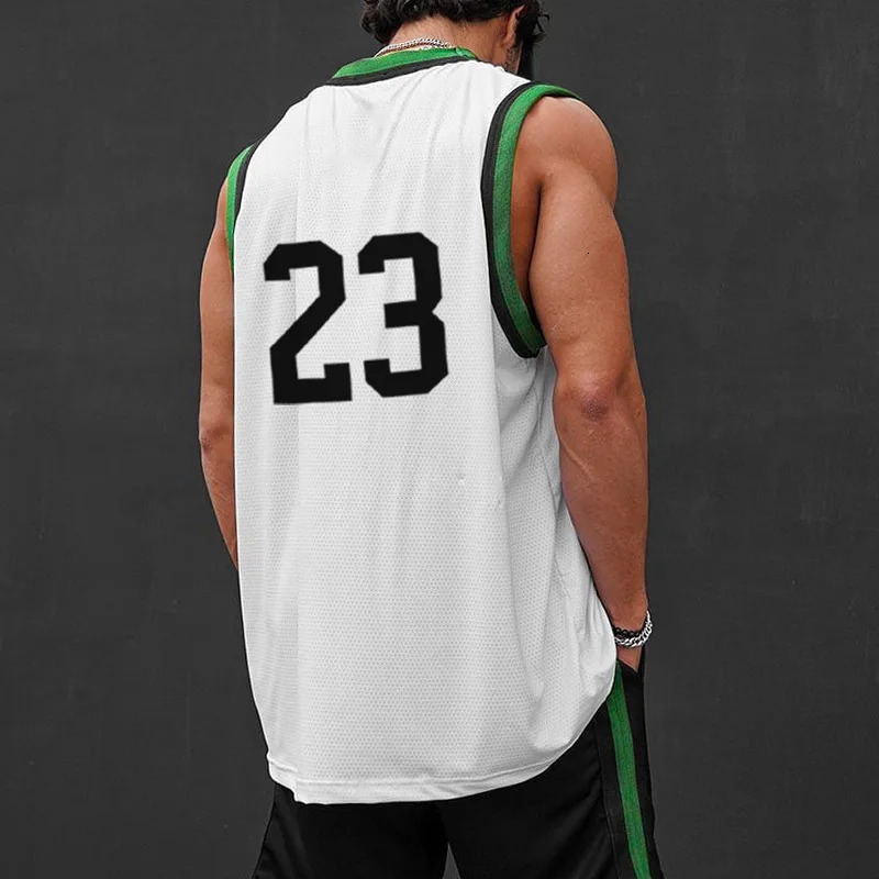 Mens Summer Basketball Clothing Casual Tank Top Gym Fitness Quick Dry Sleeveless Shirt Mesh Vest Sports Bodybuilding Undershirt 250609