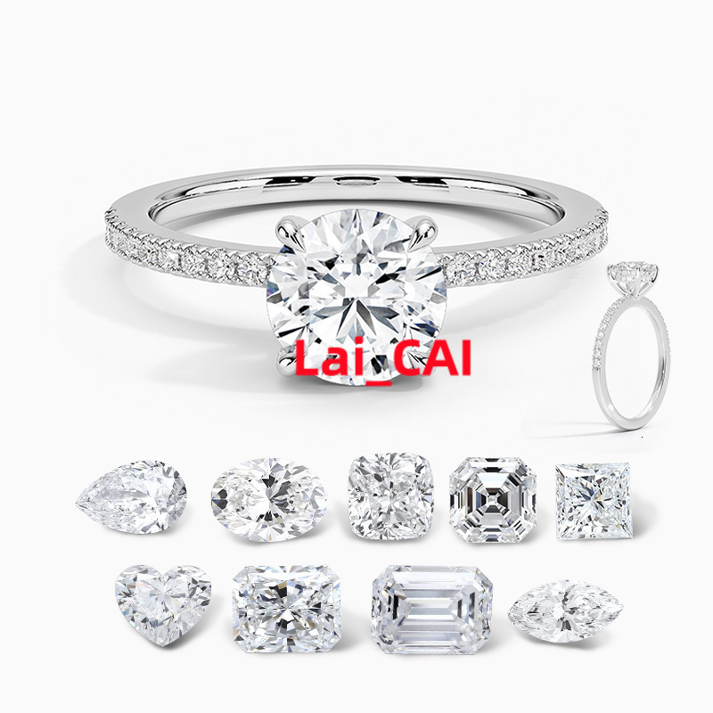IGI 1CT DEF VS VVS2 Different Main Gemstone Designs Fine 14k White Gold Lab Grown Diamonds Jewelry Rings
