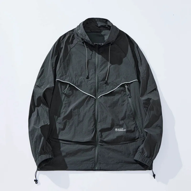 Summer UPF50 Ultraviolet-proof Jacket Men Outdoor Lightweight Breathable Loose Casual Sunscreen Cargo Jacket Techwear Coat 250611