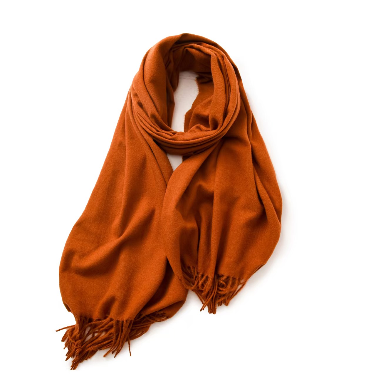 T943 winter cashmere solid color scarf shawl high-end warm Korean style tassel neckband men's versatile