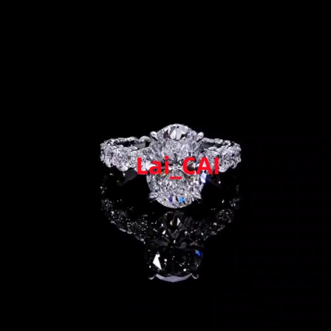 Hip Hop Iced Out Moissanite Stone Gold Plated Custom Rings Design for Women