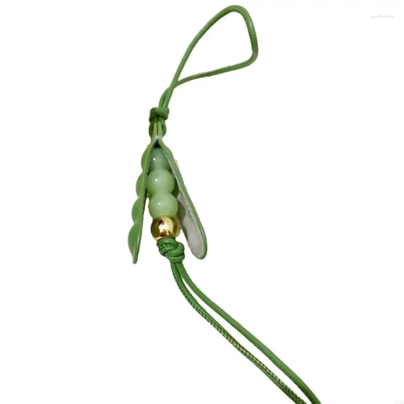 Keychains Fashionable Pea Charm Pendant Handmade Portable Keychain Trendy Accessory In Multiple Color Phones Bag Decoration