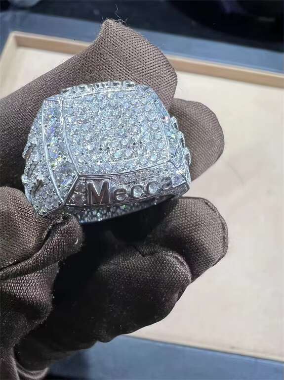 VVS Moissanite 925 Sterling Silver Custom Ring OED Mens Diamond Rings