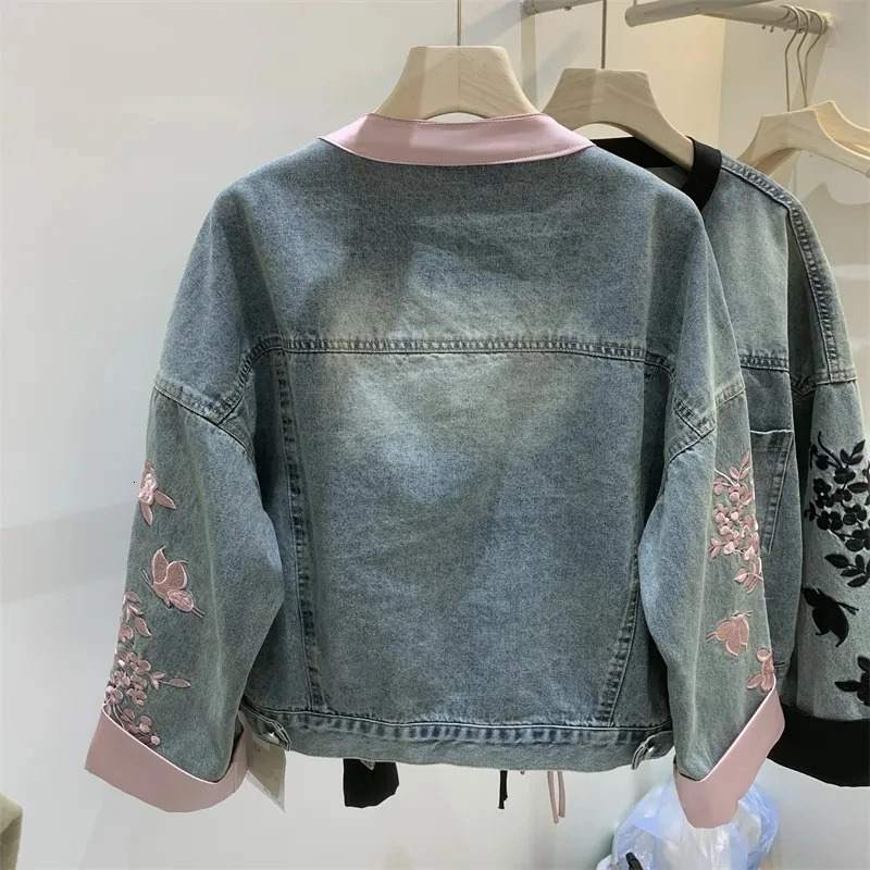 Sense Denim Jacket Womens Spring And Autumn Online Celebrity Jacket Fashion Pocket Comfortable Denim 250609