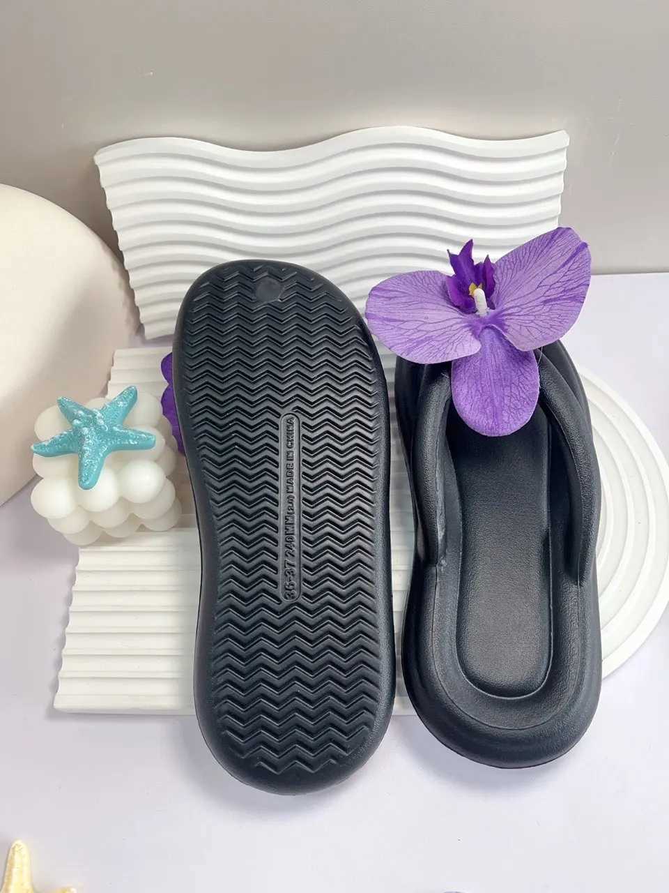 Purple Butterfly Orchid Flower Women Flip-Flop Beach Party Outdoor Walk Indoor Home Fi Versatile Comfort Soft Sole Slipper XJ250610