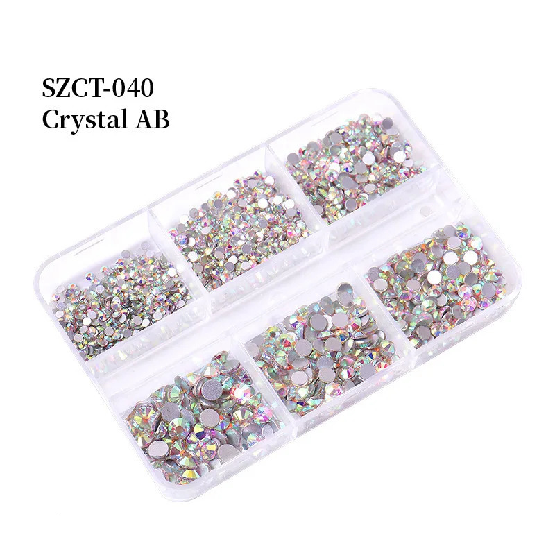 6grids SS620 Mixed Size Pink Bronze Silver Flatback s Gems Flashing Diamonds 3D Nail Art Decorations Crystals 250606