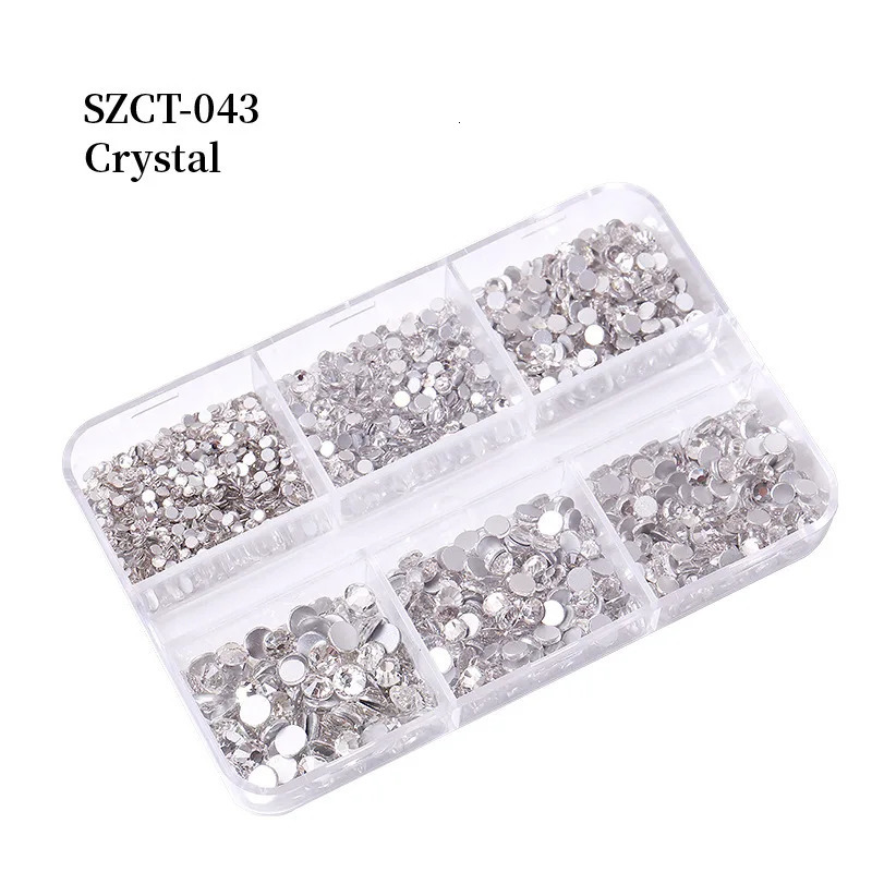 6grids SS620 Mixed Size Pink Bronze Silver Flatback s Gems Flashing Diamonds 3D Nail Art Decorations Crystals 250606