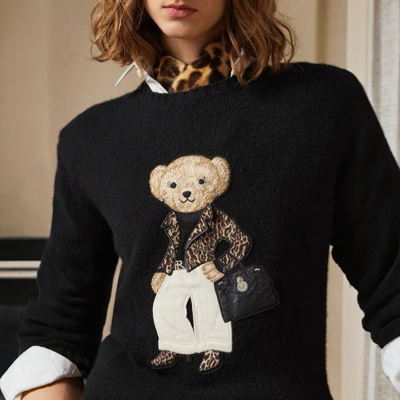 Womens Knitted Pullover Sweater - Soft Basic Cotton Blend Jumper for Winter Fashion T250624