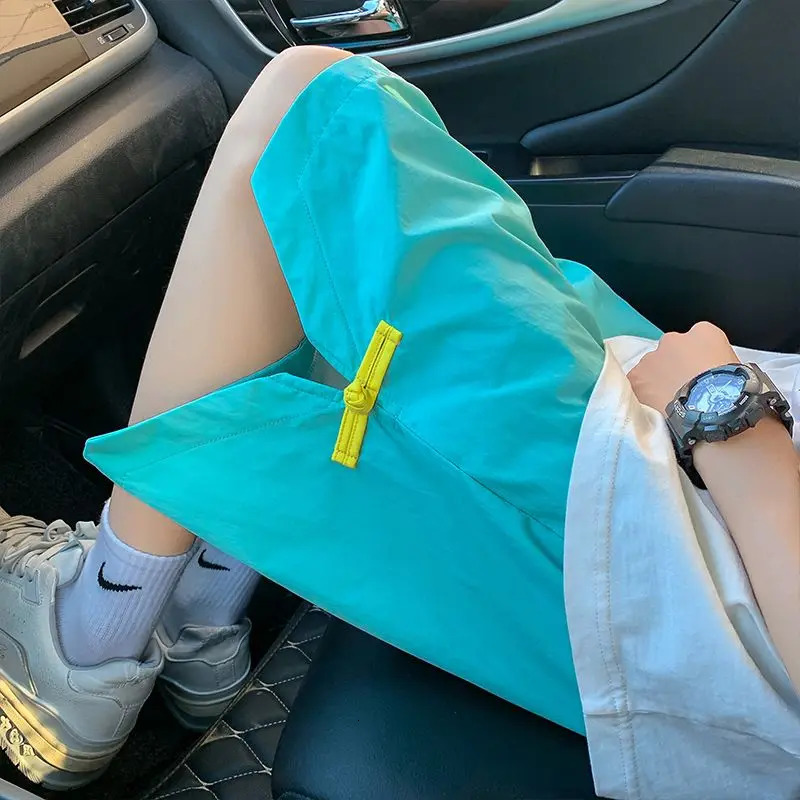 Shorts Mens Summer Chinese Style Buckle 5-point Pants Outdoor Sports Slit Over-knee Half Pants 250611