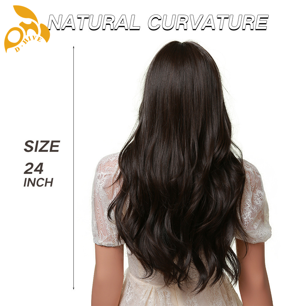 Free shipping Hair Wigs for womans wigs human hair New large wave bang long curly hairfull head set women's wig