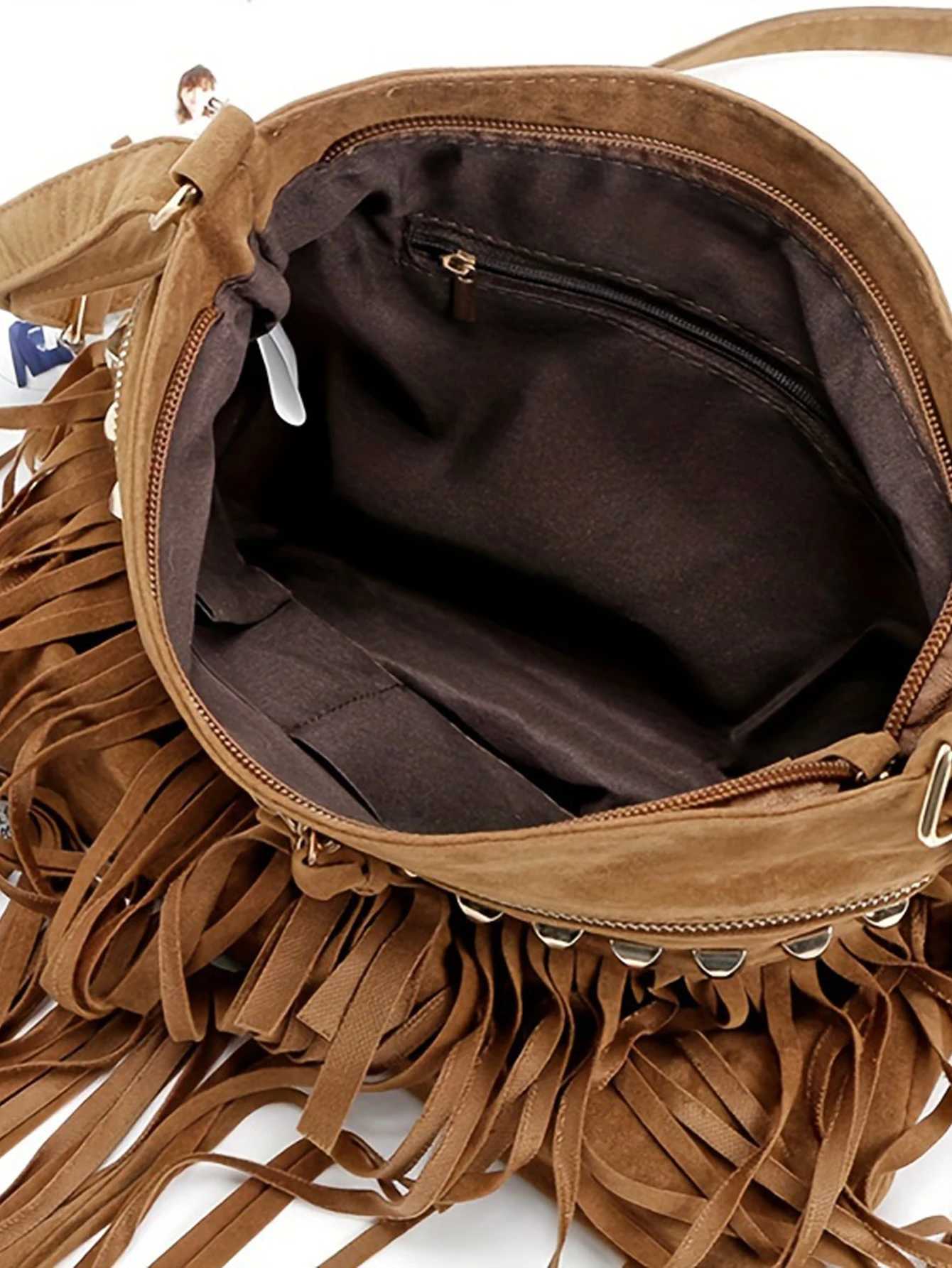 Autumn and winter new crossbody bag for women fashionable Europe and the United States fashion velvet willow nail fringe bag all XJ250610