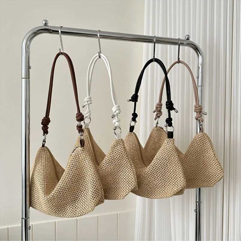 Handmade Braid Straw Bag Large Capacity Summer Beach Shoulder Bag Women Girls Fashion Handbag Rattan Woven Tote Bag for Ladies XJ250610