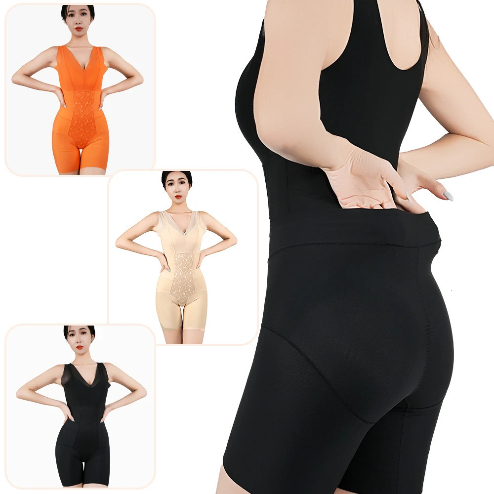 Women Tummy Control Slimming Shapewear Full Body Fajas OnePiece Shaper Waist Trainer Underwear Flat Belly Underbust Corset 250610