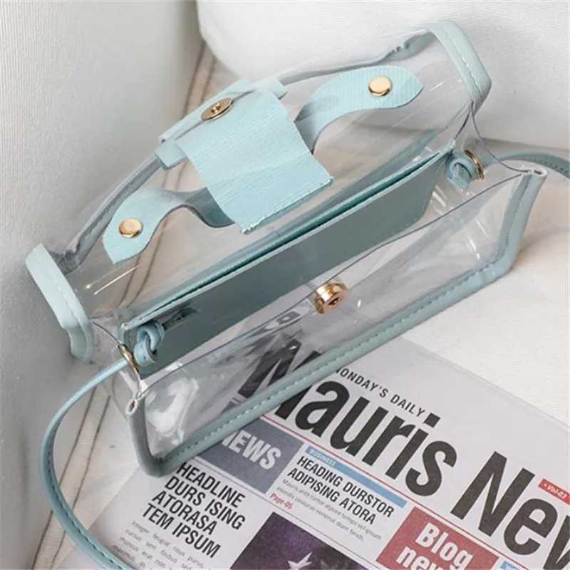 Transparent PVC Jelly Bag Summer Explosions Shoulder Bag Phone Coin Purse Lipstick Tissue Mini Tote Bag Suitable for Daily Use XJ250610