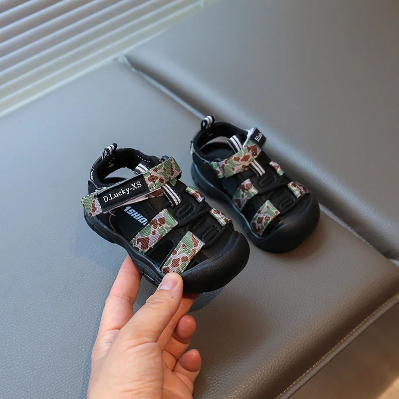 1-3 Years Baby Sandals High Quality Infant Summer Shoes Toe Protection Little Toddler Boys Girls Casual Sport Sandals For Baby 250611