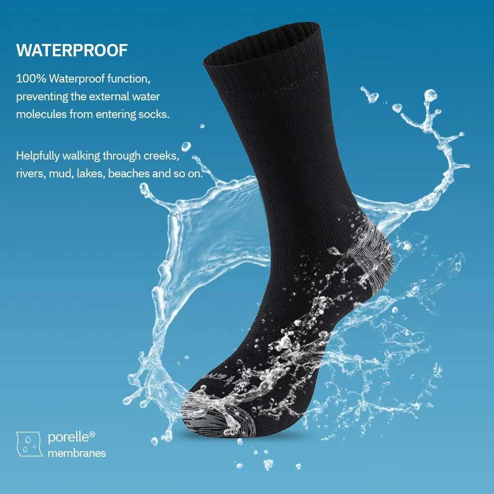Waterproof Socks for Men Warm Snow Thermal Sports Sock PORELLE MEMBRANES Snowboard Cycling Ski Winter Black Blue Z250610