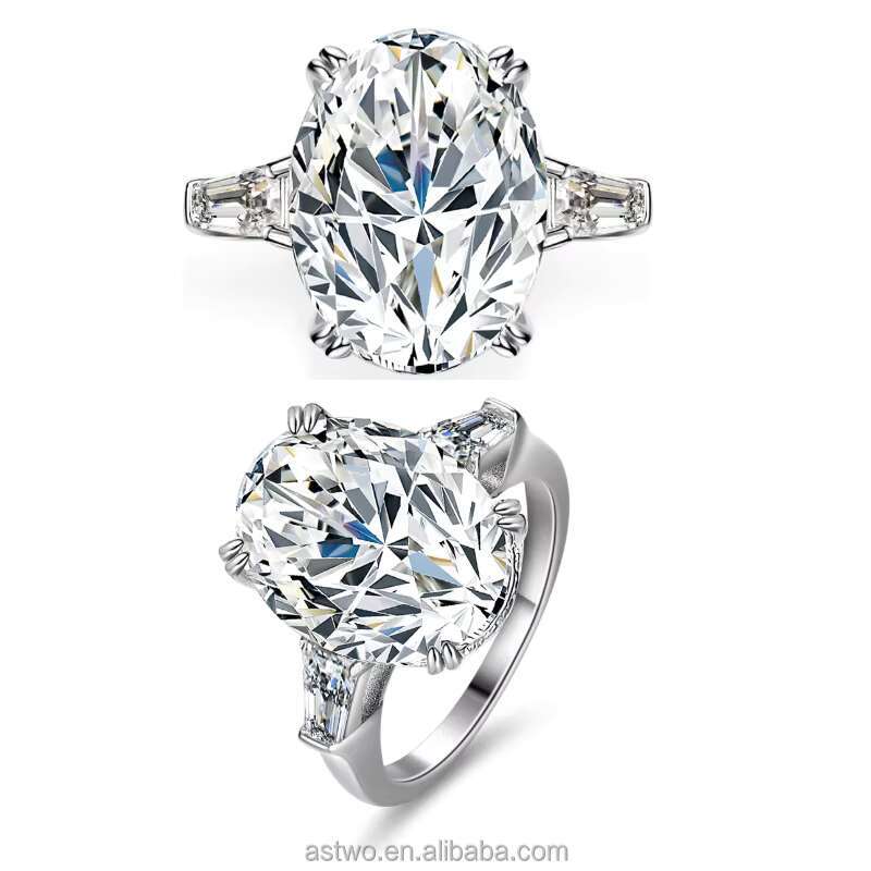 Timeless Sparkling Moissanite Ring Elegant 3ct Moissanite Ring Gold Engagement Jewelry Gift Diamond Ring