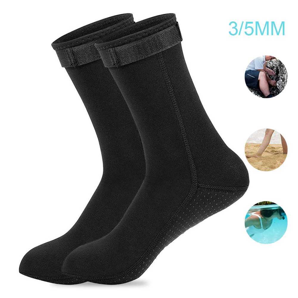 5mm Neoprene Socks 3mm Wetsuit Shoes Non-slip Surf Swimming Fins Socks Elasticity Beach Boots Warm Socks for Snorkeling Diving Z250610