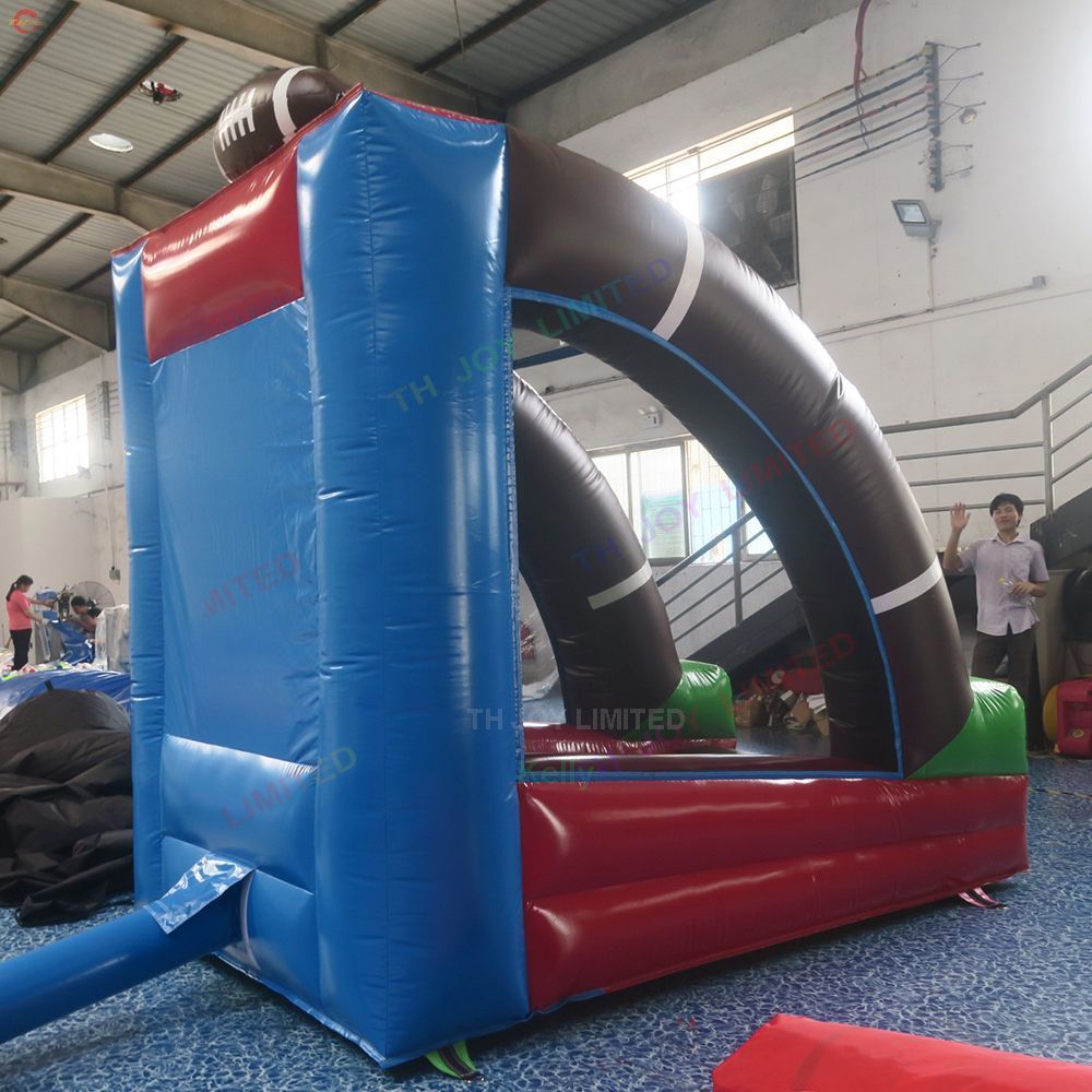 Free shipping 3mLx2mWx3mH (10x6.5x10ft) with 6balls Outdoor Activities commercial inflatable rugby tossing sport game for sale
