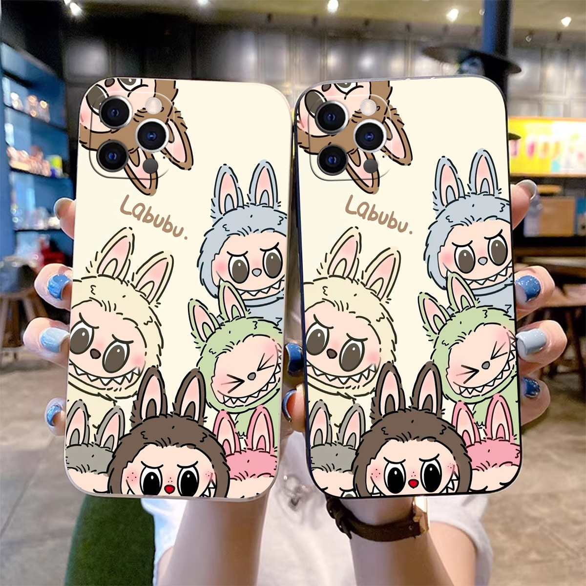 Cartoon Cute Labubu Soft Phone Case for Samsung Galaxy S25 S21 S22 S23 S24 Ultra S20 FE S10 Plus Note 10 20 Ultra