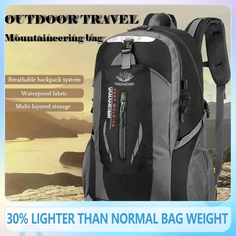 40L Outdoor Waterproof Large Capacity Hiking Bag 250610