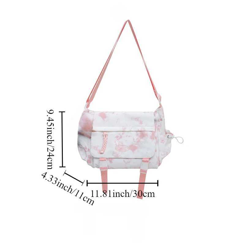 FAshionable and Trendy Canvas Color Blocked New Mailman Bag Large Capacity Student Trendy Work Commuting Crossbody BagXJ250610