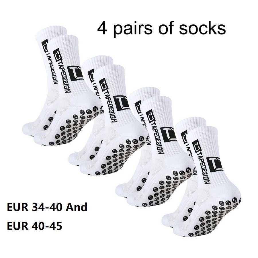 4 pairs of new TC mid tube glued socks for sports training and competition non-slip and breathable socks Z250610