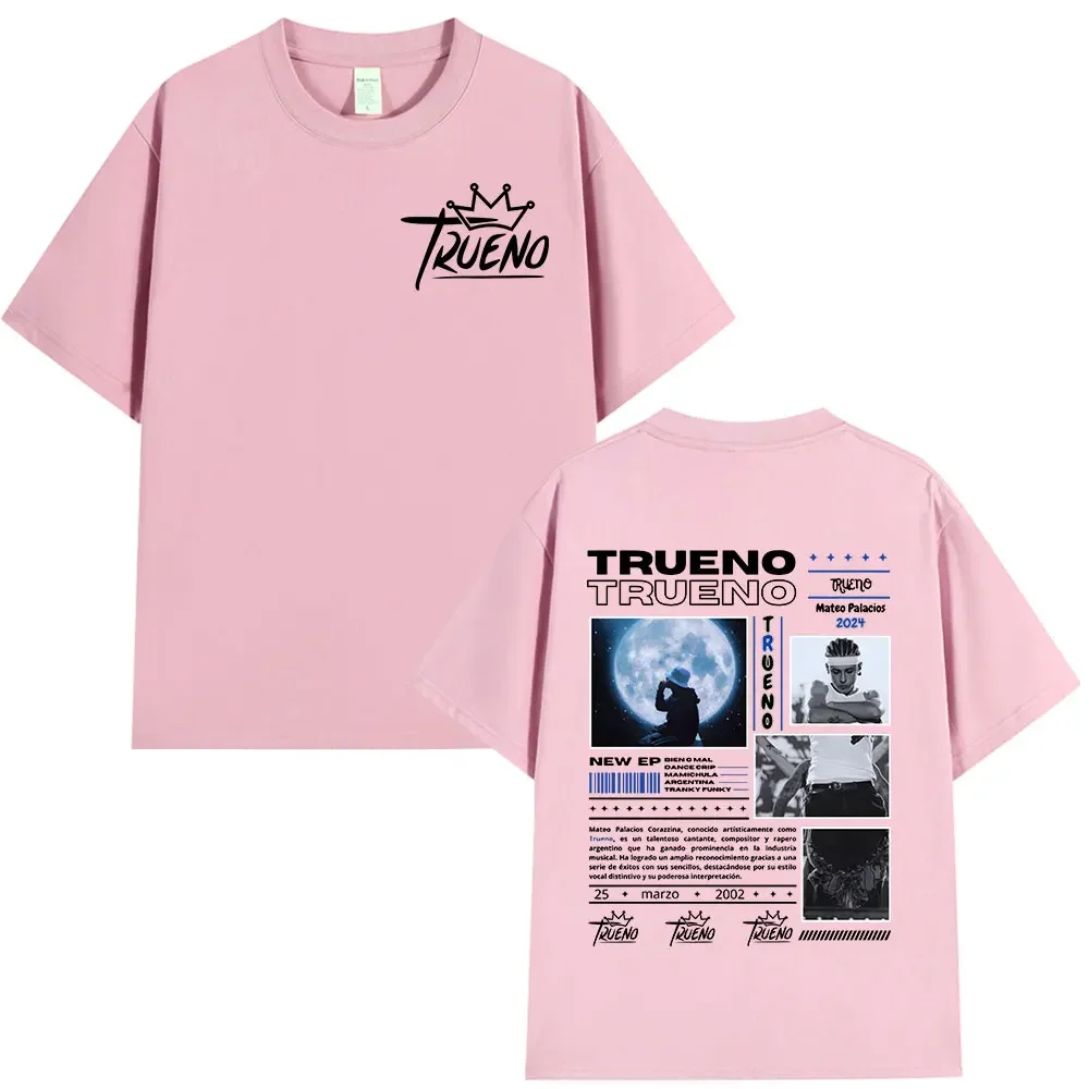 Rapper Trueno Album Tour Merch Designer T-shirt Men Women Clothes Fashion Short Sleeve Tee Shirt Streetwear Cotton Loose T-shirts Unisex