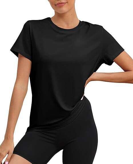Plus Size Summer Spicy Girl Sports Top Round Neck Loose T-Shirt Pullover Short Sleeve Milk Silk Women's Clothing B5