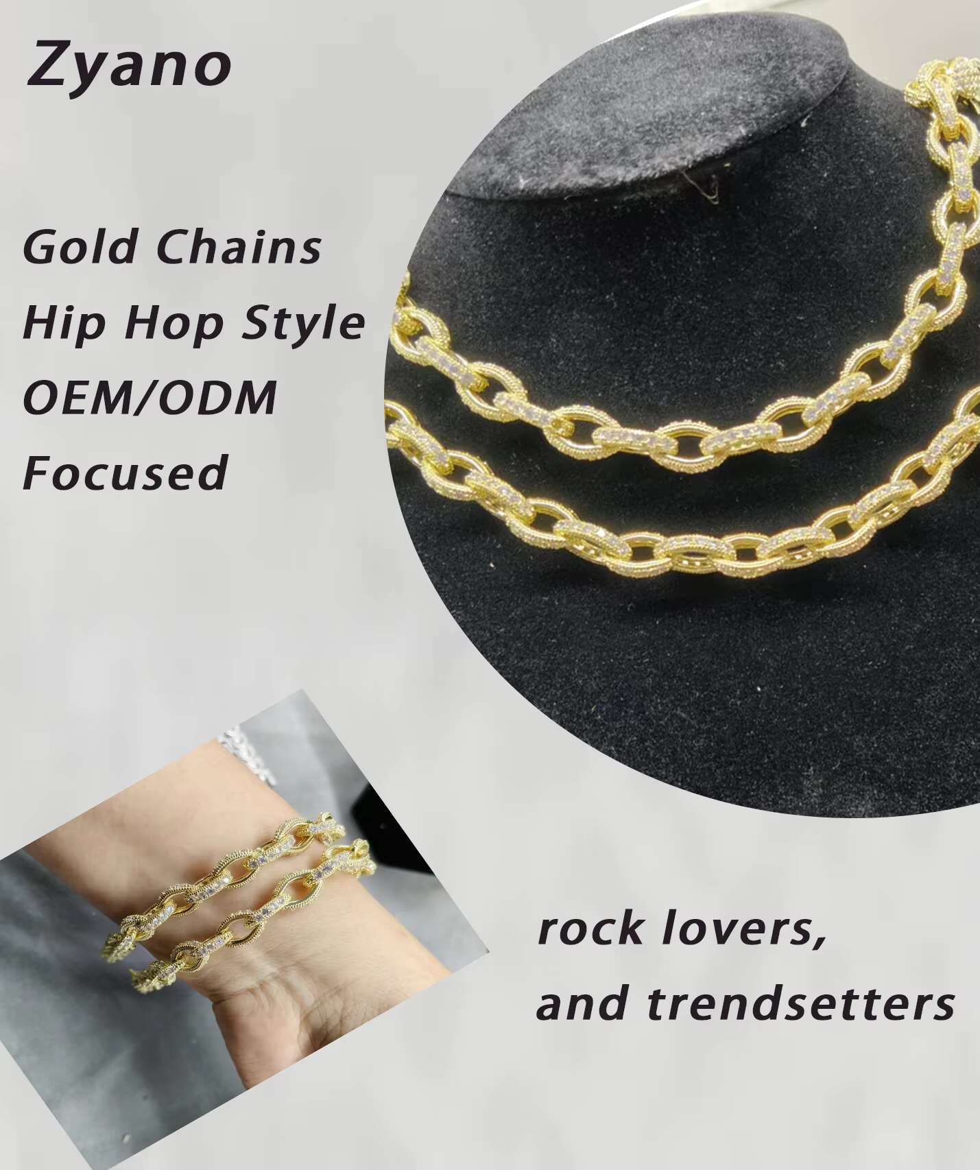 Urban Streetwear Cuban Necklace | Moissanite Bling Chain | Ready to Ship | No MOQ