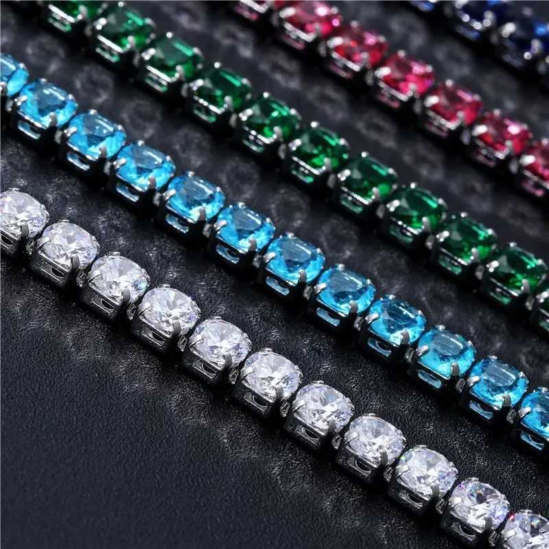 4mm Cubic Zirconia Tennis Bracelet Iced Out Chain Bracelets For Women Men Gold Color Silver Color Men Bracelet Chain Jewelry XJ250707
