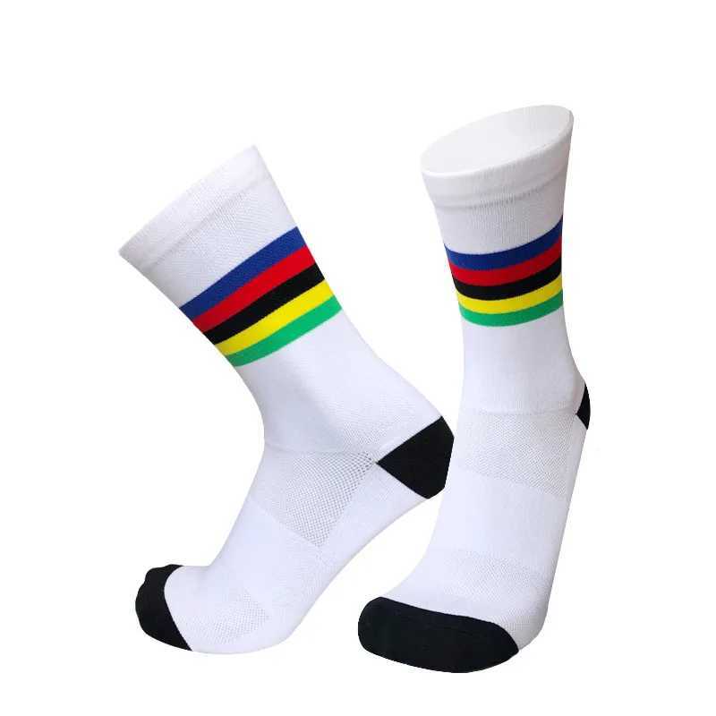 New Cycling Socks Letter Sports Socks Breathable Compression Outdoor Pro Competition Bike Socks Men Calcetines Ciclismo Z250610