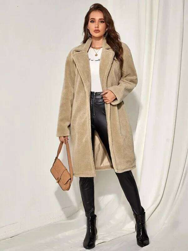 2020 Autumn Winter New Medium Long Imitation Fur Thermal Jacket European and American Street Trend Casual Women's