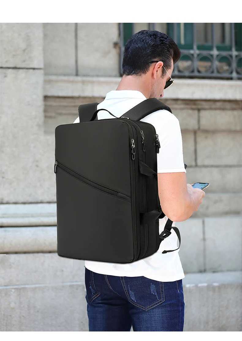 New Business Backpack Mens Multi-Functional Travel Bag Commute Laptop Bag Durable Double Shoulder Pack for Men W250610