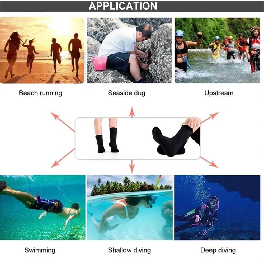 5mm Neoprene Socks 3mm Wetsuit Shoes Non-slip Surf Swimming Fins Socks Elasticity Beach Boots Warm Socks for Snorkeling Diving Z250610