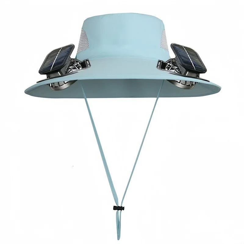Mens Fishing Cap Solar Charging Fan Outdoor Work Summer Casual Mountain Climbing Travel Fisherman Hat Sports Entertainment 250529