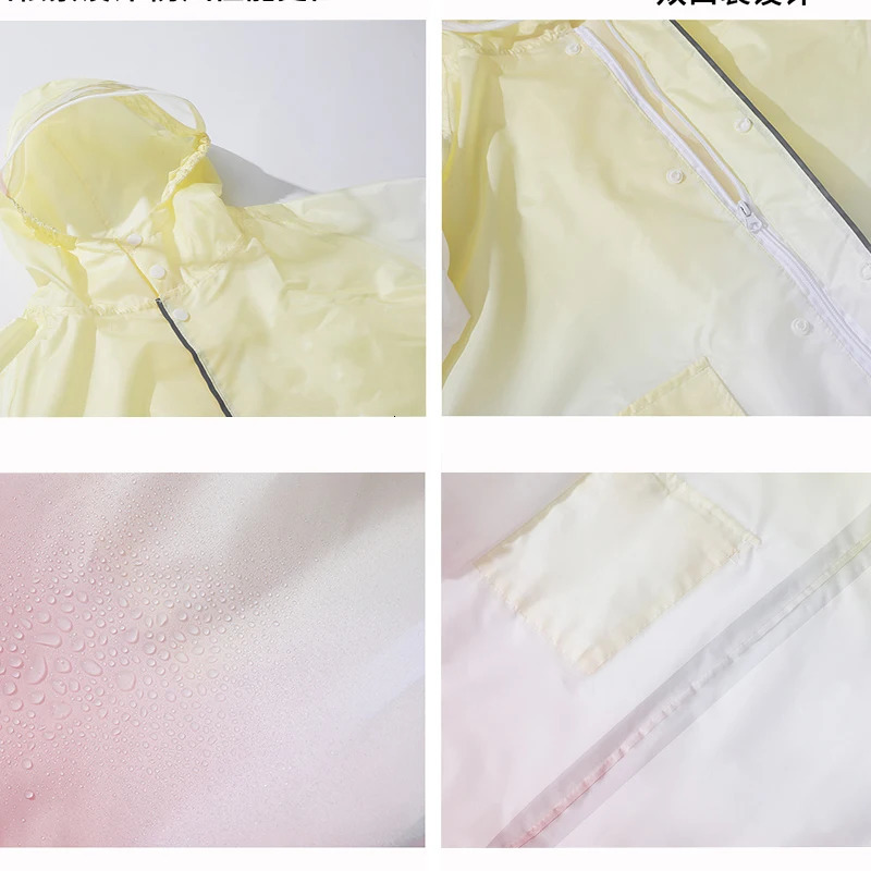70-170CM Gradient Waterproof Cartoon Raincoat for Children Kindergarten Primary Children Schoolbags Position Poncho Fashion 250611
