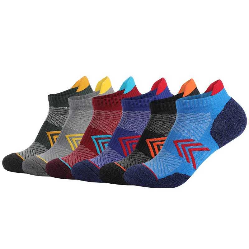 High quality Thickened Mens Socks Breathable Invisible Short Socks Casual Combed Cotton Sports Running Boat Socks for All-Day Z250610