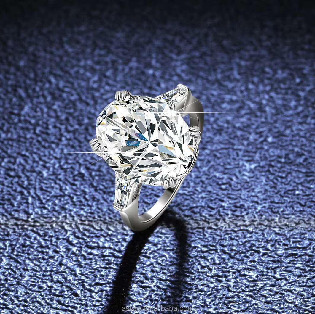 Timeless Sparkling Moissanite Ring Elegant 3ct Moissanite Ring Gold Engagement Jewelry Gift Diamond Ring