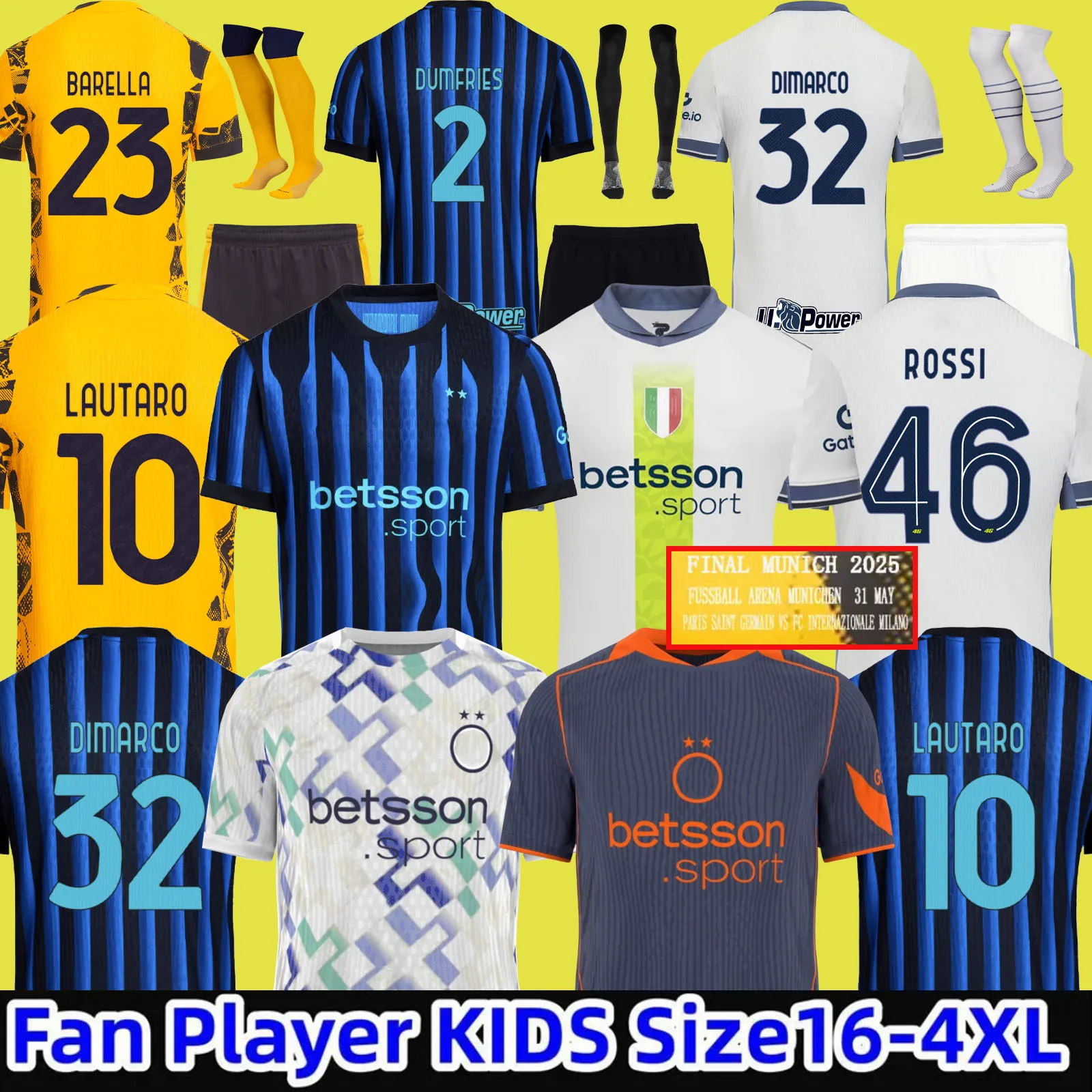 new kids 24 25 26 Inter Maglia LAUTARO Soccer Jerseys BARELLA FRATTESI INTERS 2024 2025 2026 KIDS THURAM DIMARCO ARNAUTOVIC CALHANOGLU Football Shirt