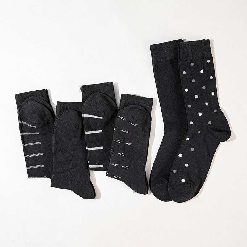 6 Pairs High Quality Business Men Socks Cotton Casual Soft Compression Fashion Design Brand Males Black Plus Size Dress Socks Z250610