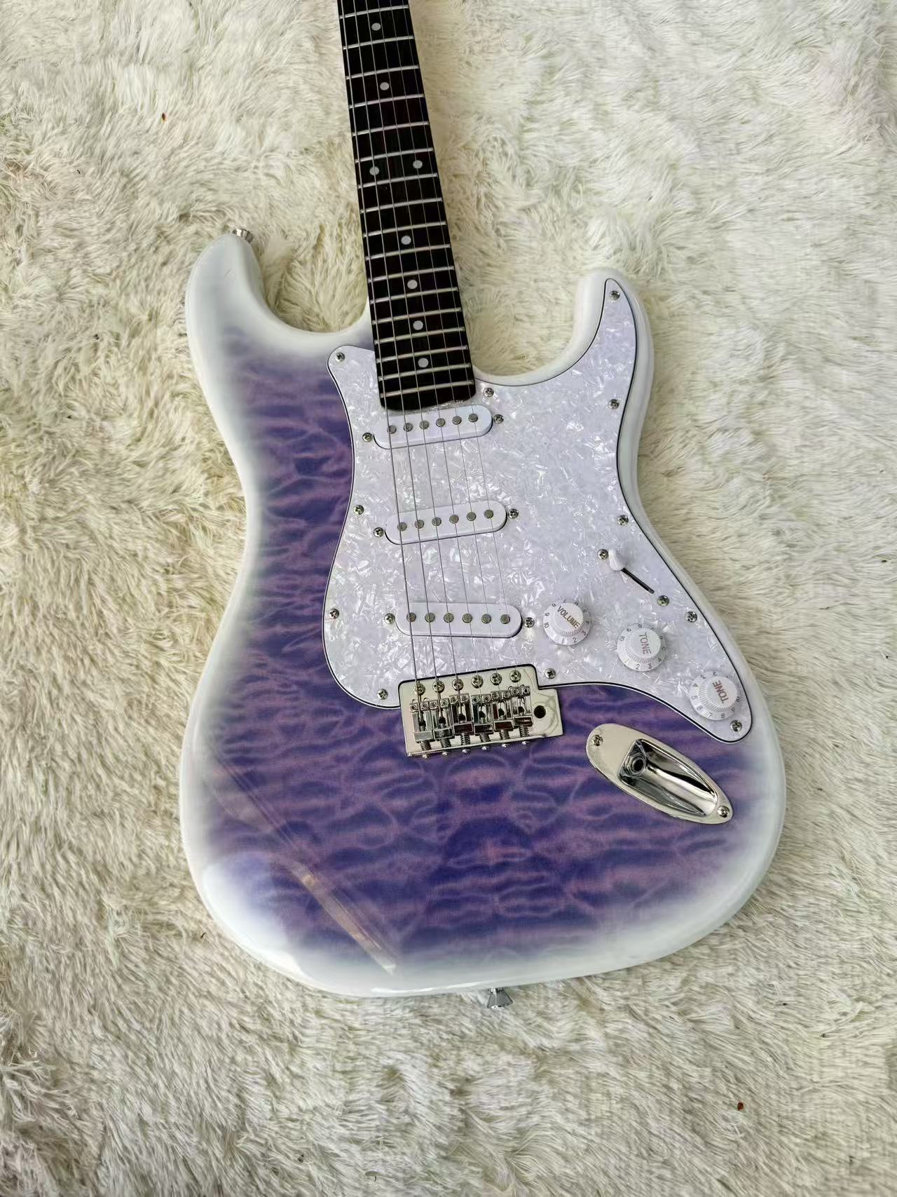 Elegant Beginner's Single Neck Electric Guitar with Marine Theme