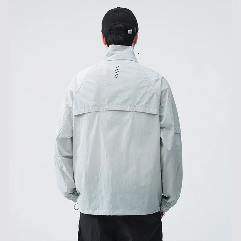 Summer UPF50 Ultraviolet-proof Jacket Men Outdoor Lightweight Breathable Loose Casual Sunscreen Cargo Jacket Techwear Coat 250611