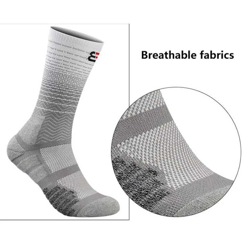 Sport Cycling Basketball Socks Compression Running Man Black Trend Breathable Long Hiking Damping Athletic Professional Big Kids Z250610