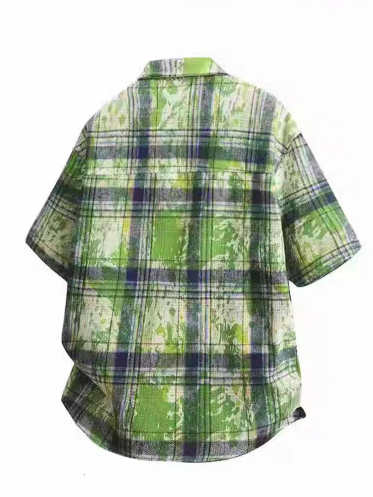 Summer high-grade sexy handsome shirt summer thin loose retro shirt Japanese tie-dyed shirt short-sleeved man 250611