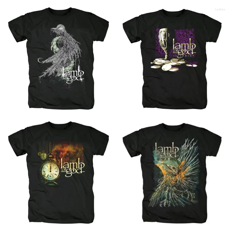 Women&#039;s T Shirts Lamb Of God Heavy Mental Band T-shirts Men Women Cotton Tshirt Summer Short Sleeve Graphic Tee-shirt Harajuku Streetwear